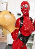 Red Latex devil in action